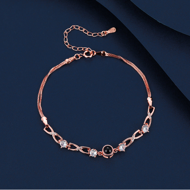 Armband mit persönlichem Foto - Diamanten