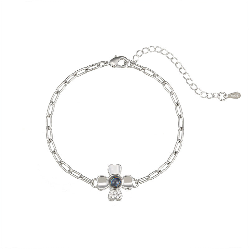 Armband mit persönlichem Foto - Blume