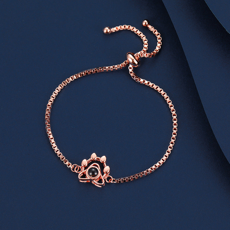 Armband mit persönlichem Foto - Hundepfote