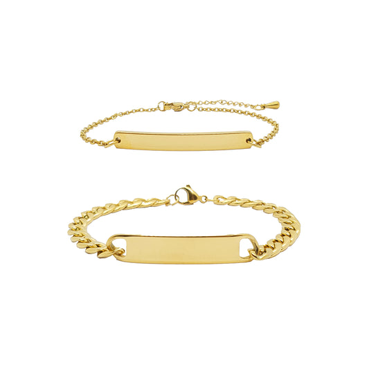 Partnerarmbänder zierlich mit Gravur – personalisierter Partnerschmuck | 4MyLove