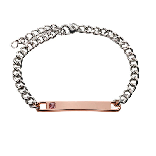 Partnerarmband mit Gravur – Damen Roségold, personalisierter Partnerschmuck | 4MyLove