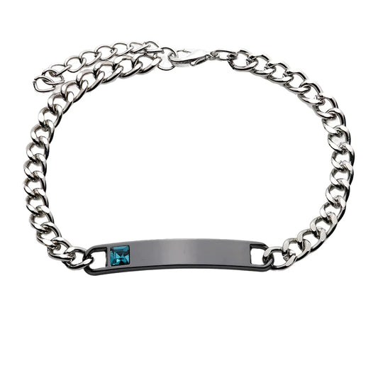 Partnerarmband mit Gravur – Herren Schwarz, personalisierter Partnerschmuck | 4MyLove
