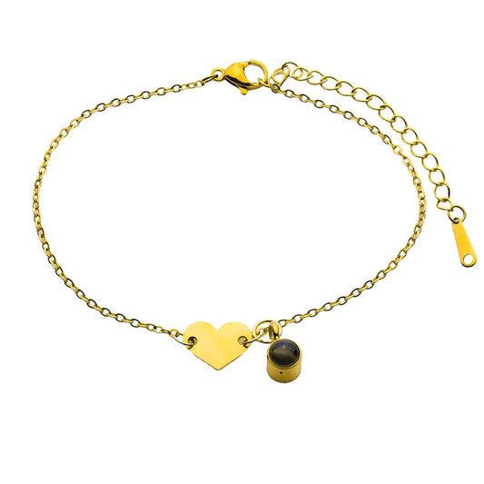 Personalisiertes Herz-Gravurarmband mit eigenem Bild