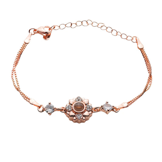 Personalisiertes Kristallblüten-Armband mit eigenem Bild