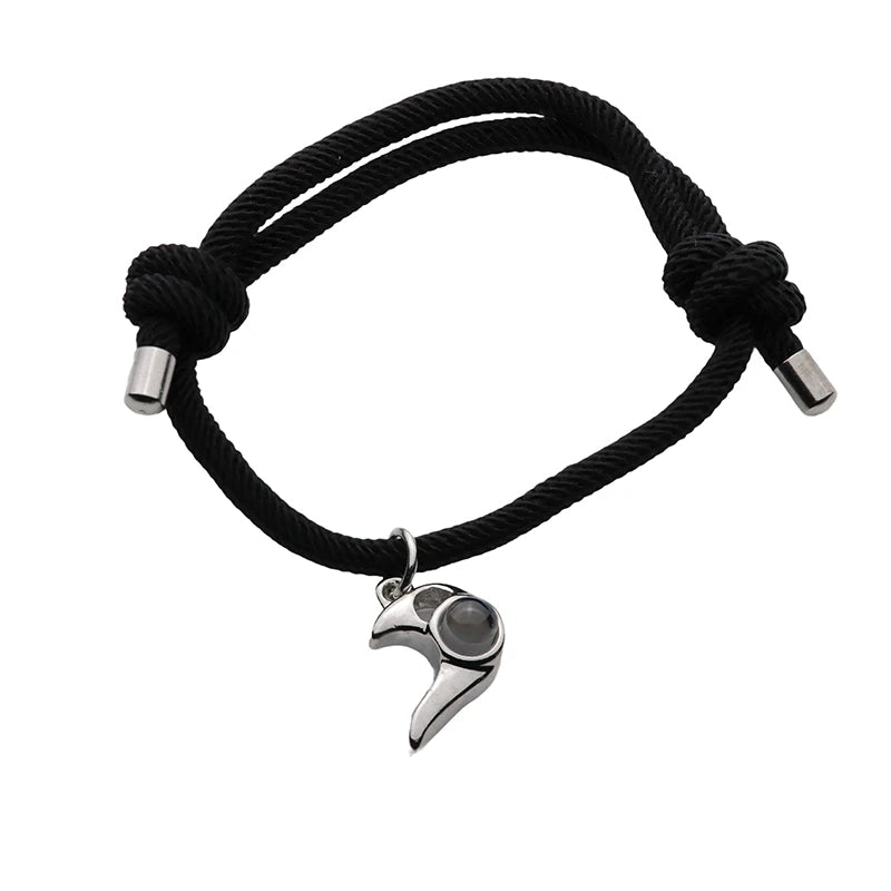 Stoffarmband mit Foto – Halbes Herz, Fotoarmband mit Projektionslinse | 4MyLove