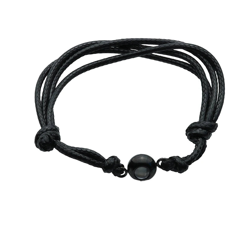 Stoffarmband mit Foto – Schwarzer Kreis, Fotoarmband mit Projektionslinse | 4MyLove