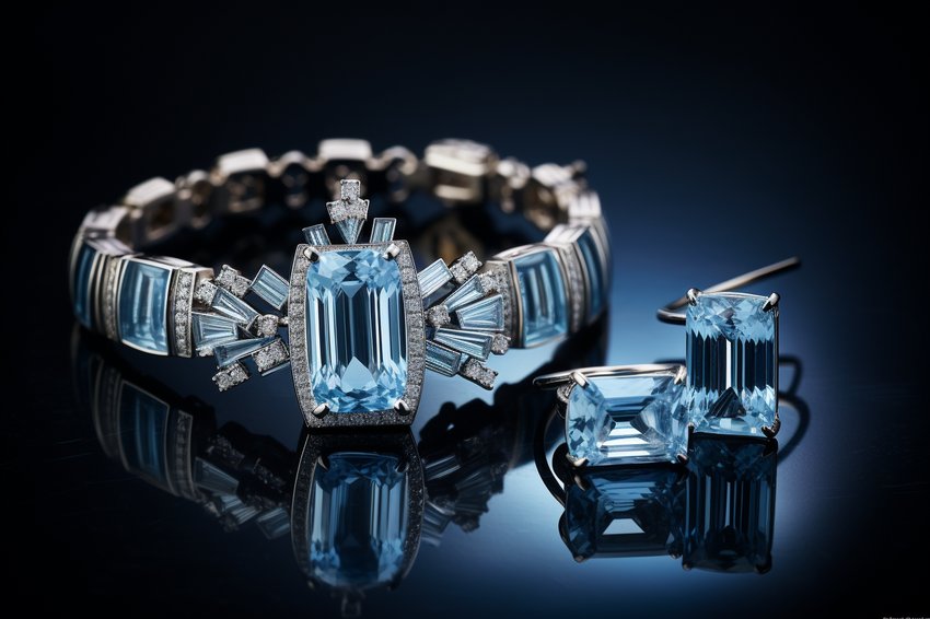 Schmuck mit Aquamarinen