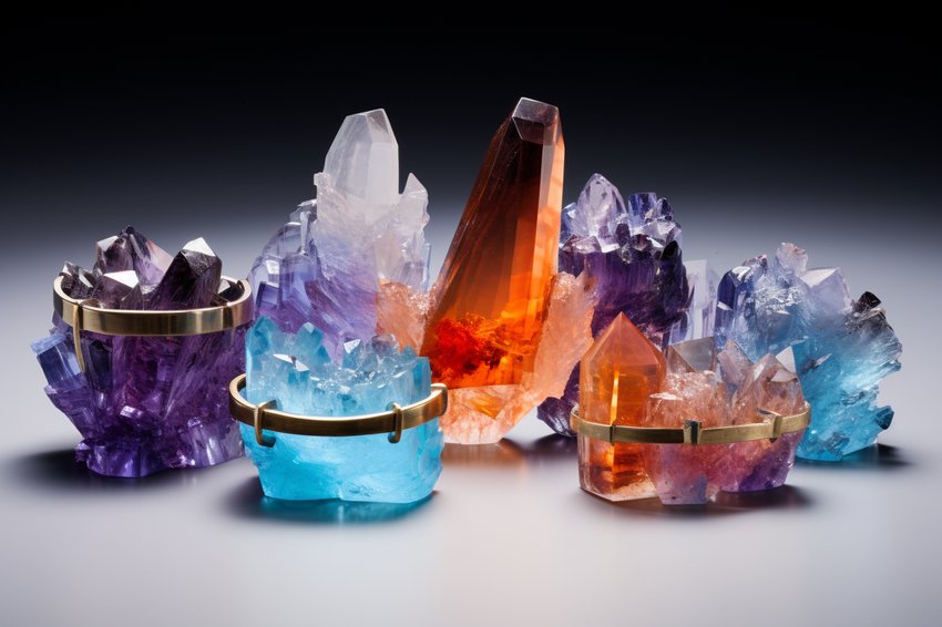 Quarzschmuck in klaren und farbigen Varianten