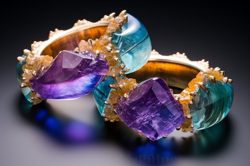 Fluoritschmuck in bunten Farben – leuchtende Mineralien