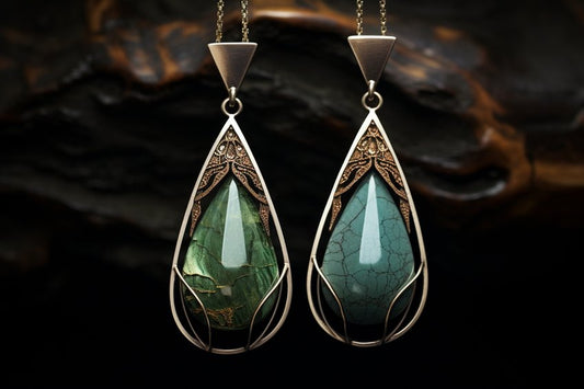 Tropfenförmiger Schmuck in eleganter Form – Ohrhänger und Anhänger