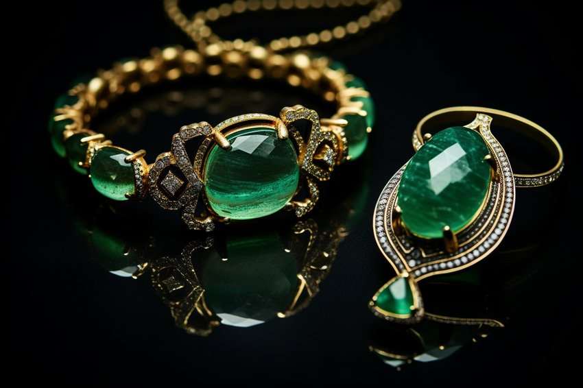 Chrysopras-Schmuck in apfelgrünem Schimmer – seltener Naturstein