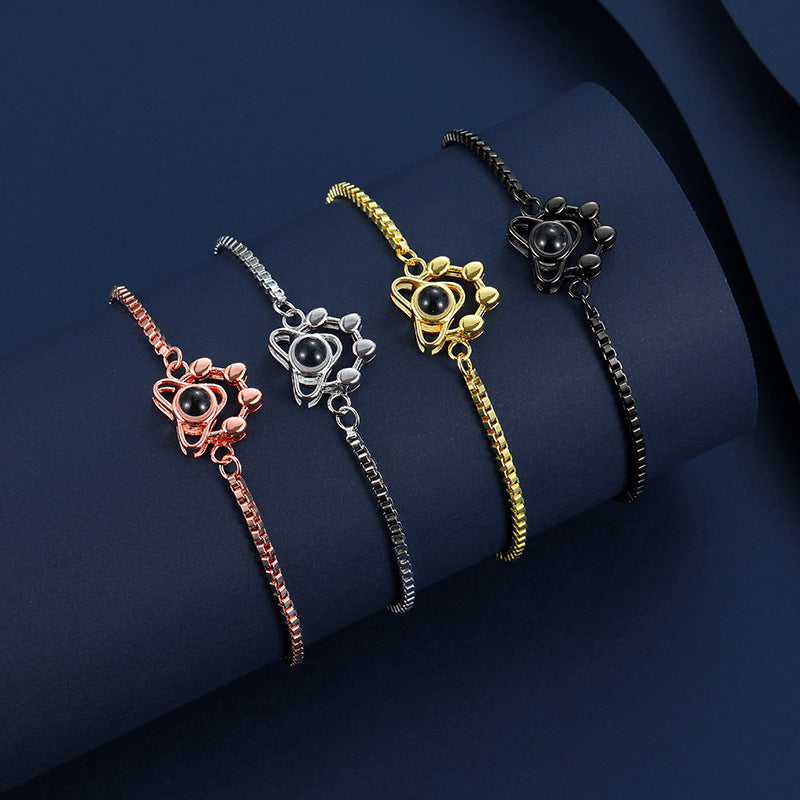 Armband mit Foto – Hundepfote, Fotoarmband mit Projektionslinse | 4MyLove