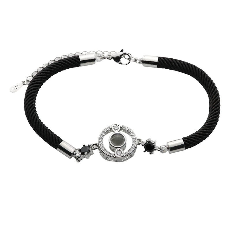 Armband mit persönlichem Foto – Kristallkreis-Anhänger, personalisierter Schmuck | 4MyLove