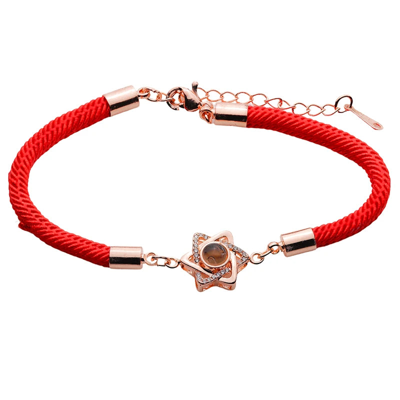 Armband mit Foto – Stern, Fotoarmband mit Projektionslinse | 4MyLove