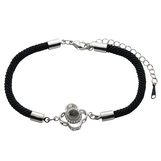 Armband mit Foto – Vierblatt, Fotoarmband mit Projektionslinse | 4MyLove