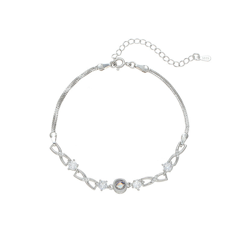Foto im Funkelstein-Anhänger – individuelles Armband