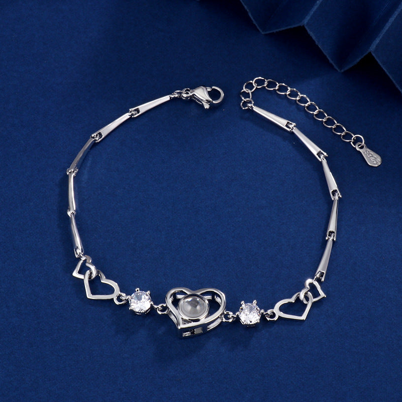 Foto im Herz-Anhänger – individuelles Armband