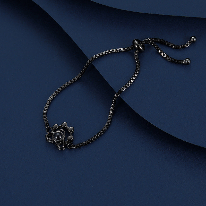 Foto im Hundepfoten-Anhänger – individuelles Armband