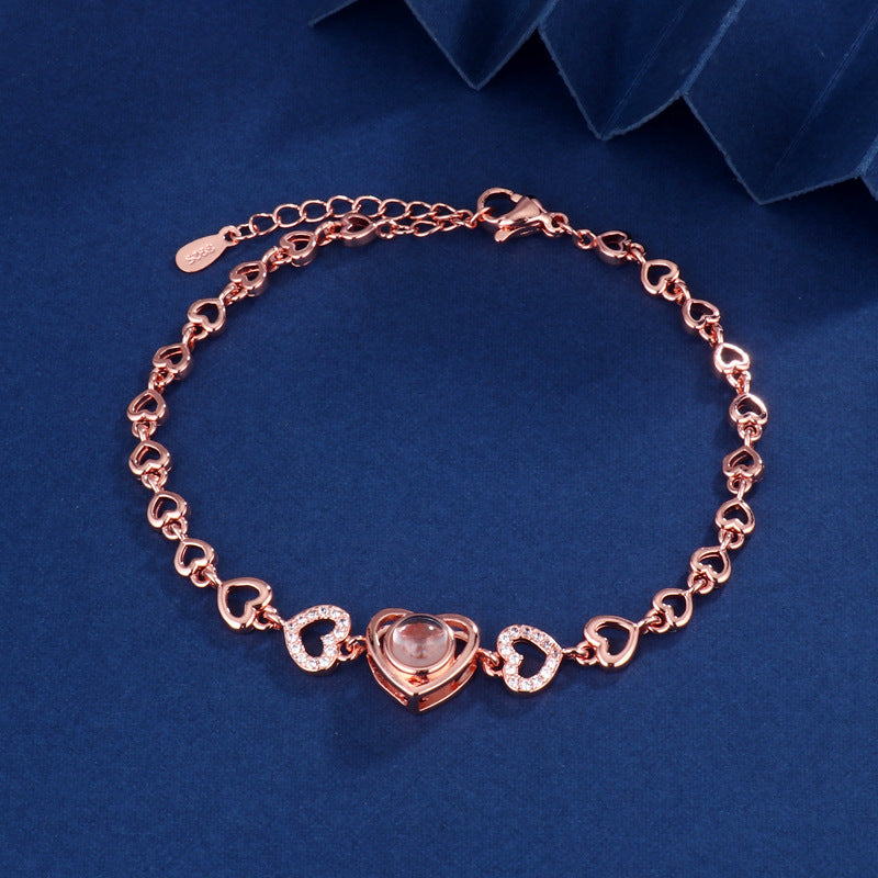Foto im Kristall-Herz – individuelles Armband