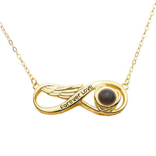 Kette mit Foto – Ewige Liebe, Fotokette mit Projektionslinse | 4MyLove