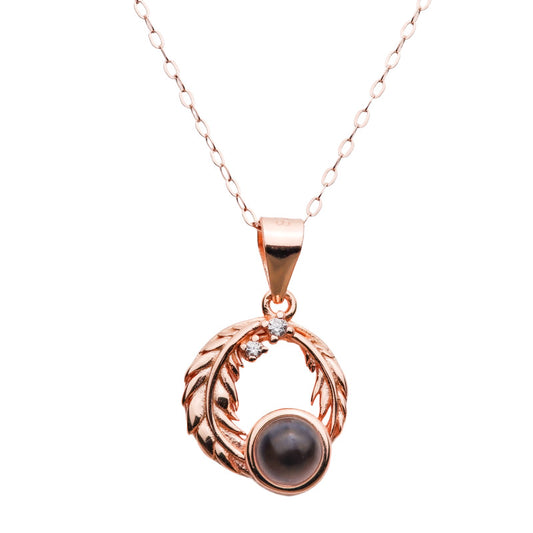 Kette mit Foto – Lorbeerkranz, Fotokette mit Projektionslinse | 4MyLove