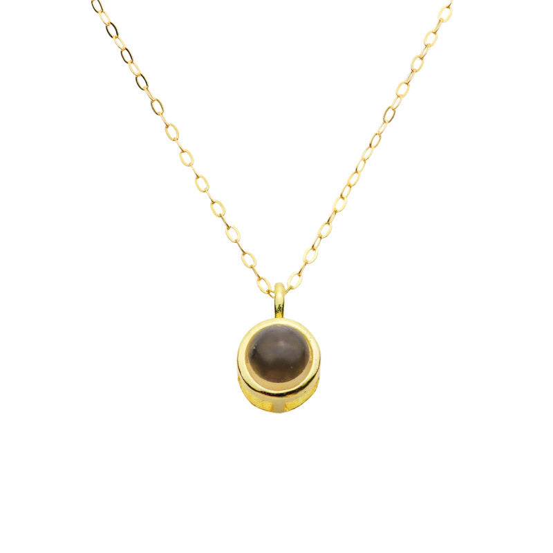 Kette mit Foto – Rundes Medaillon, Fotokette mit Projektionslinse | 4MyLove