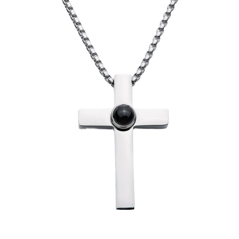 Kette mit Foto – Schlichtes Kreuz, Fotokette mit Projektionslinse | 4MyLove