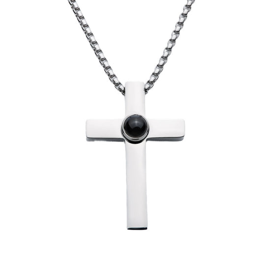 Kette mit Foto – Schlichtes Kreuz, Fotokette mit Projektionslinse | 4MyLove