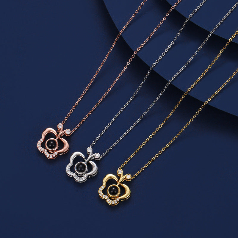 Kette mit Foto – Schmetterlingsanhänger, Fotokette mit Projektionslinse | 4MyLove