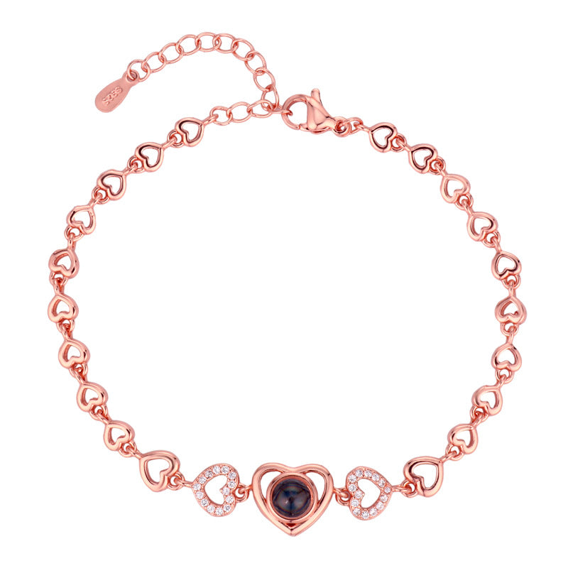 Kristall-Herzen-Armband mit persönlichem Foto als Geschenk