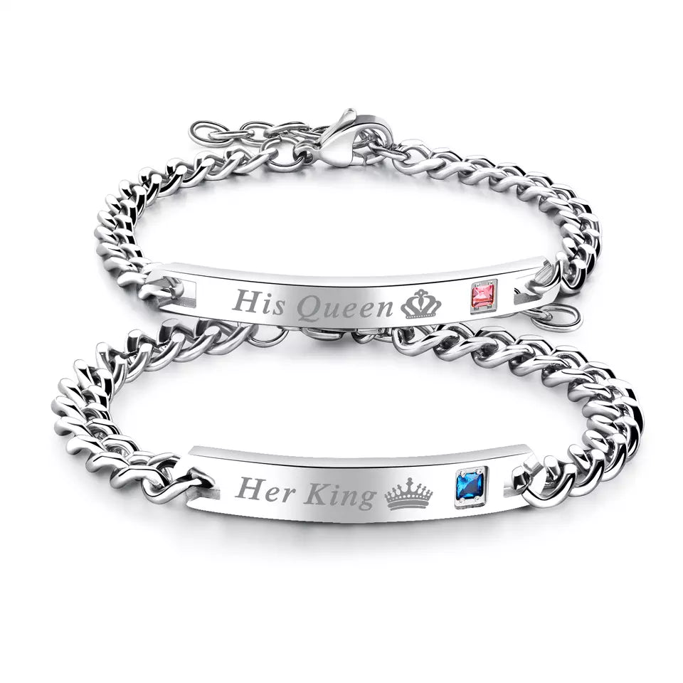 Partnerarmbänder Edelstein mit Gravur – personalisierter Partnerschmuck | 4MyLove