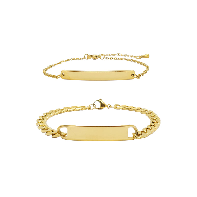 Partnerarmbänder zierlich mit Gravur – personalisierter Partnerschmuck | 4MyLove