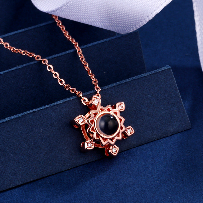 Personalisierte Schneeflocken-Fotokette – Winterschmuck