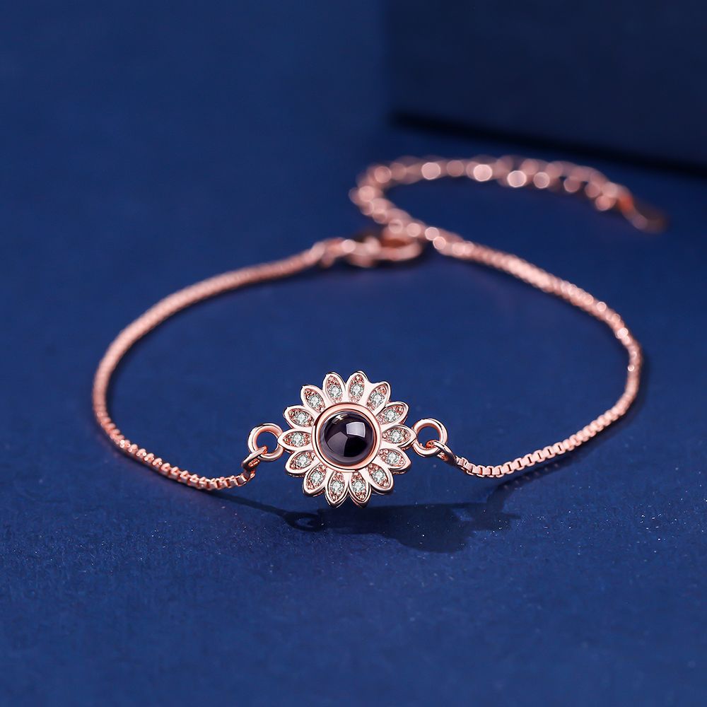Personalisiertes Blüten-Fotoarmband mit eigenem Bild