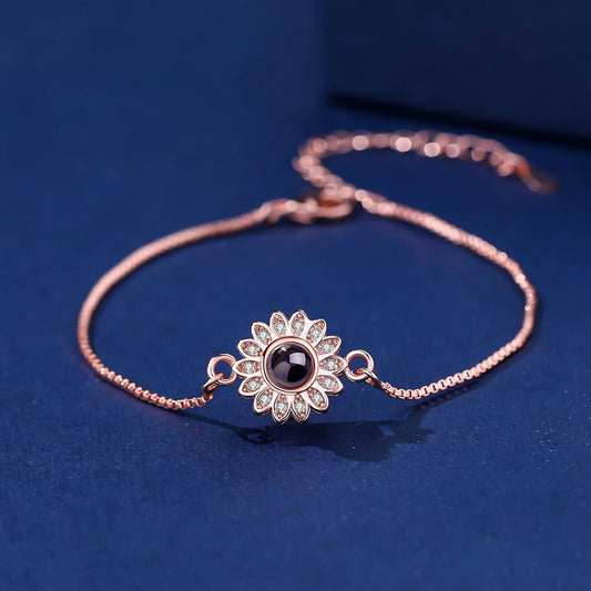 Personalisiertes Blüten-Fotoarmband mit eigenem Bild