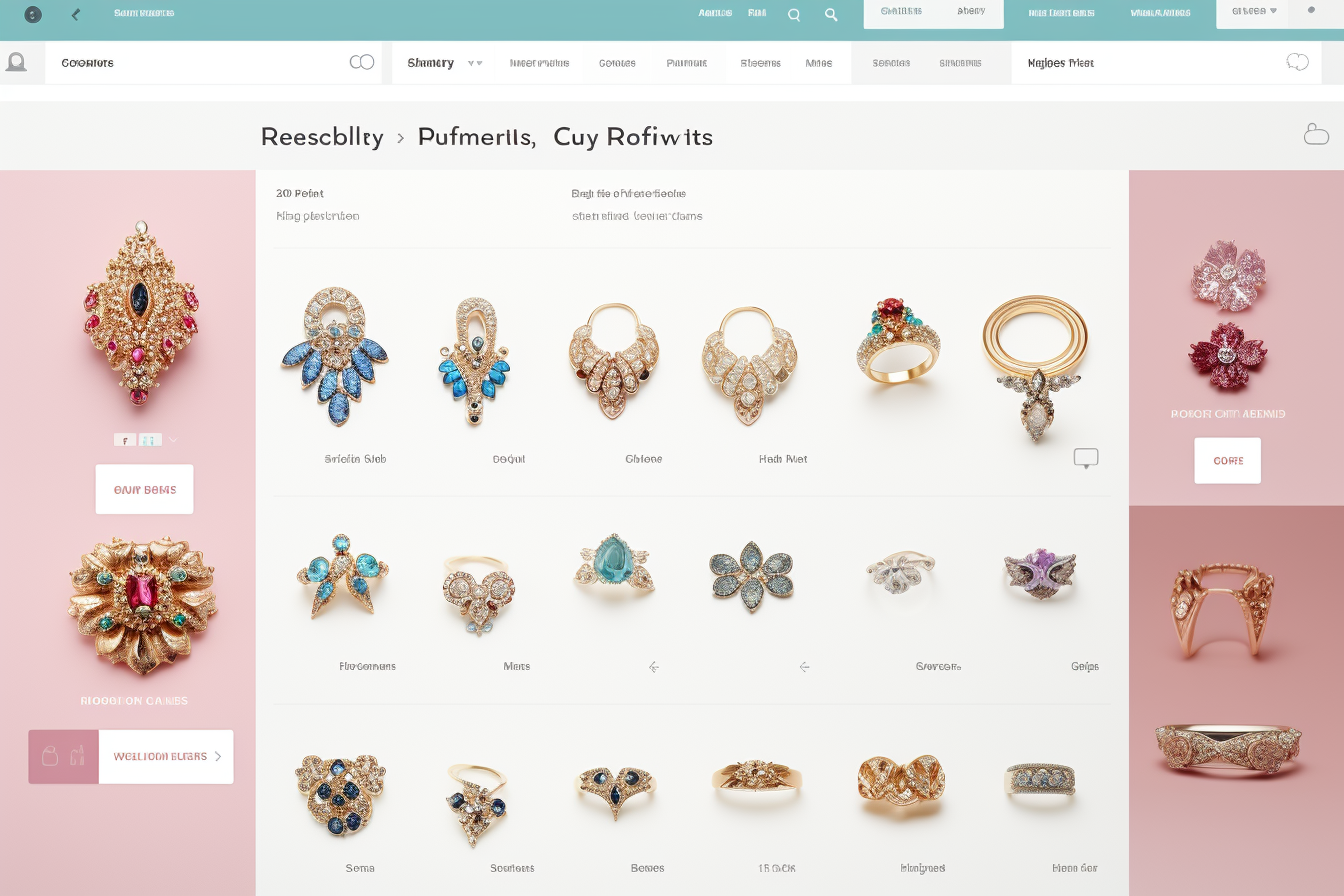 A screenshot of an online jewelry store's children's section, featuring various pieces of jewelry