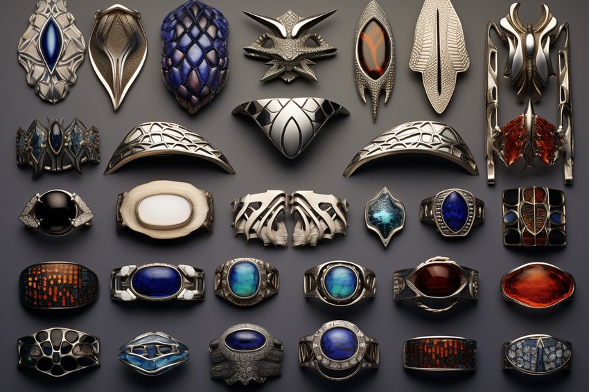 A historical timeline showcasing the evolution of titanium jewelry over the years.